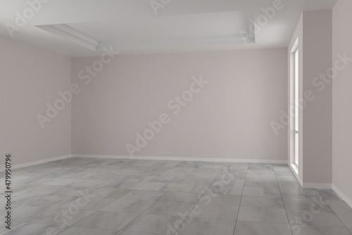 Empty room design interior 3d render
