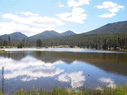 lake and mountains