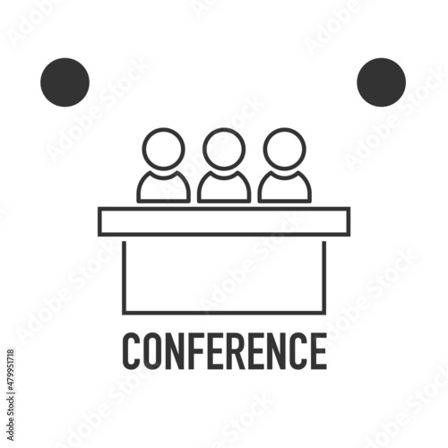Set of jury group committee icon. conference