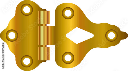 Solid Cast Brass Offset Hinges in Antique 