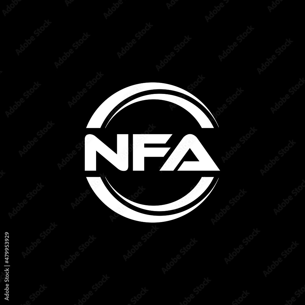 NFA letter logo design with black background in illustrator, vector logo modern alphabet font overlap style. calligraphy designs for logo, Poster, Invitation, etc. NFA letter logo design with black background in illustrator, vector logo modern alphabet font overlap style. calligraphy designs for logo, Poster, Invitation, etc.
