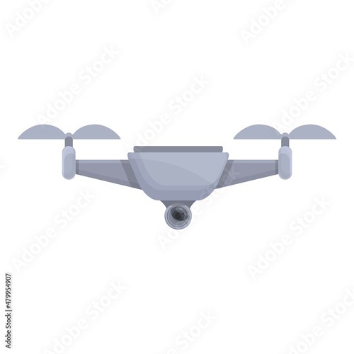 Aerial videography icon cartoon vector. Camera drone. Video control