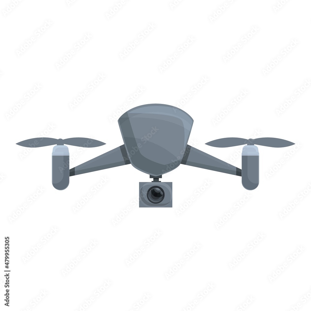 Drone camera icon cartoon vector. Aerial control. Video air Drone camera icon cartoon vector. Aerial control. Video air