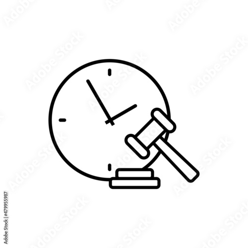 Auction icon vector. bargaining illustration sign. sold symbol or logo.
