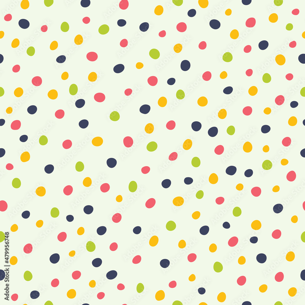 Simple polka dot background. Seamless pattern. Drawn with dry brush and colored ink. Simple polka dot background. Seamless pattern. Drawn with dry brush and colored ink.