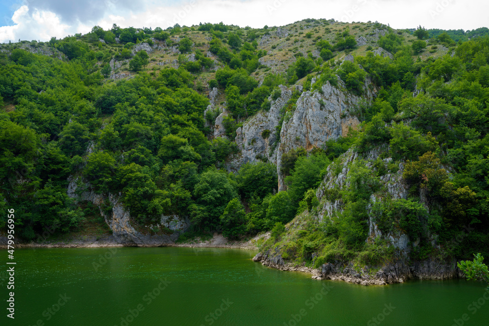 Road of Gole del Sagittario, famous canyon in Abruzzo