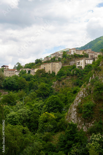 Road of Gole del Sagittario, famous canyon in Abruzzo