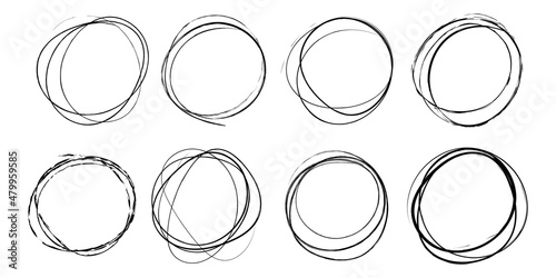 round vector frame - circle banner on white background	