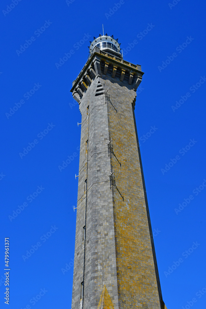 Penmarch; France - may 16 2021 : Eckmuhl lighthouse