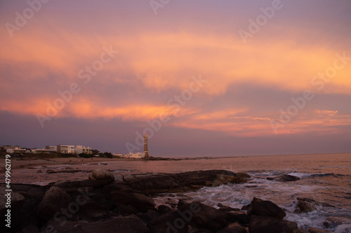 Faro de Jose Ignacio (Jose Ignacio lighthouse) at dusk, Punta del Este, Uruguay
