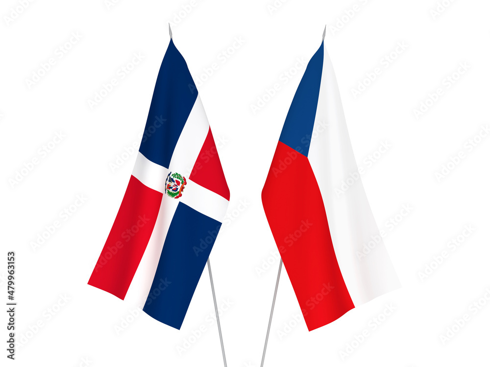 Dominican Republic and Czech Republic flags