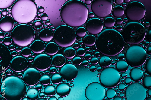 colorful light on water drops pattern, neon colors