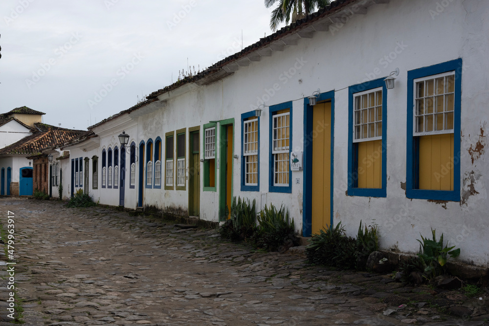 scenes of Paraty, Brazil, in the rain and mist scenes of Paraty, Brazil, in the rain and mist