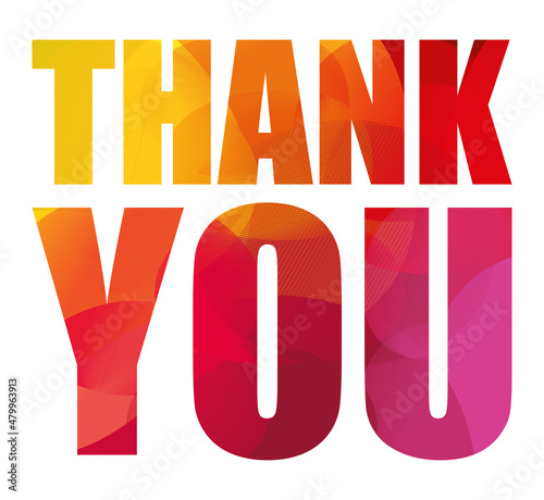 Thank you. Colorful vector illustration. Marketing grateful message.
