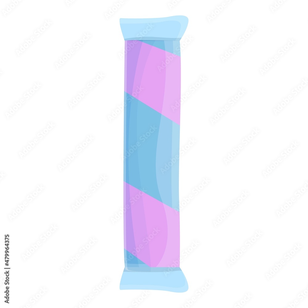 Long candy icon cartoon vector. Christmas bag. Sugar food Long candy icon cartoon vector. Christmas bag. Sugar food