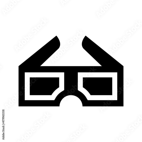 3d Glasses icon isolated on white background
