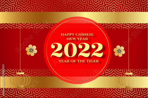 happy chinese new year 2022 greeting card design