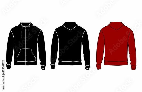 Jacket Hoodie Vector Template Set Design