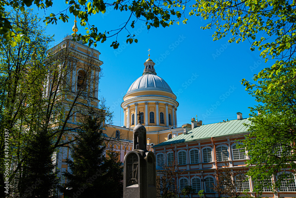 Fototapeta premium Historical buildings in the old center of St.Petersburg. Architecture and cityscape.