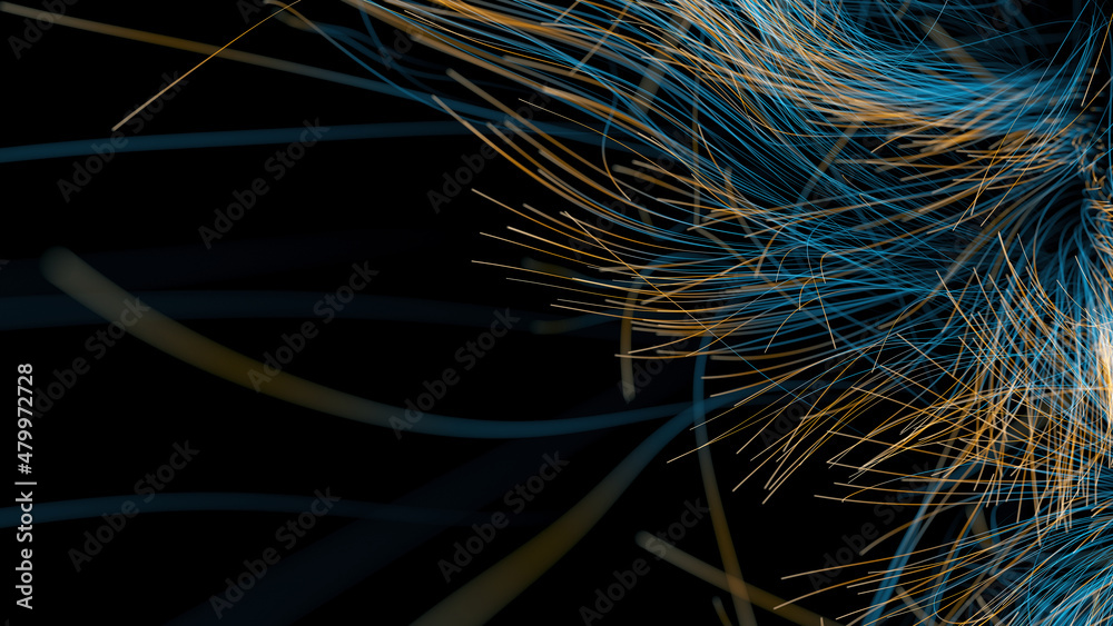 Shimmering lines with trails and defocused blur background Shimmering lines with trails and defocused blur background