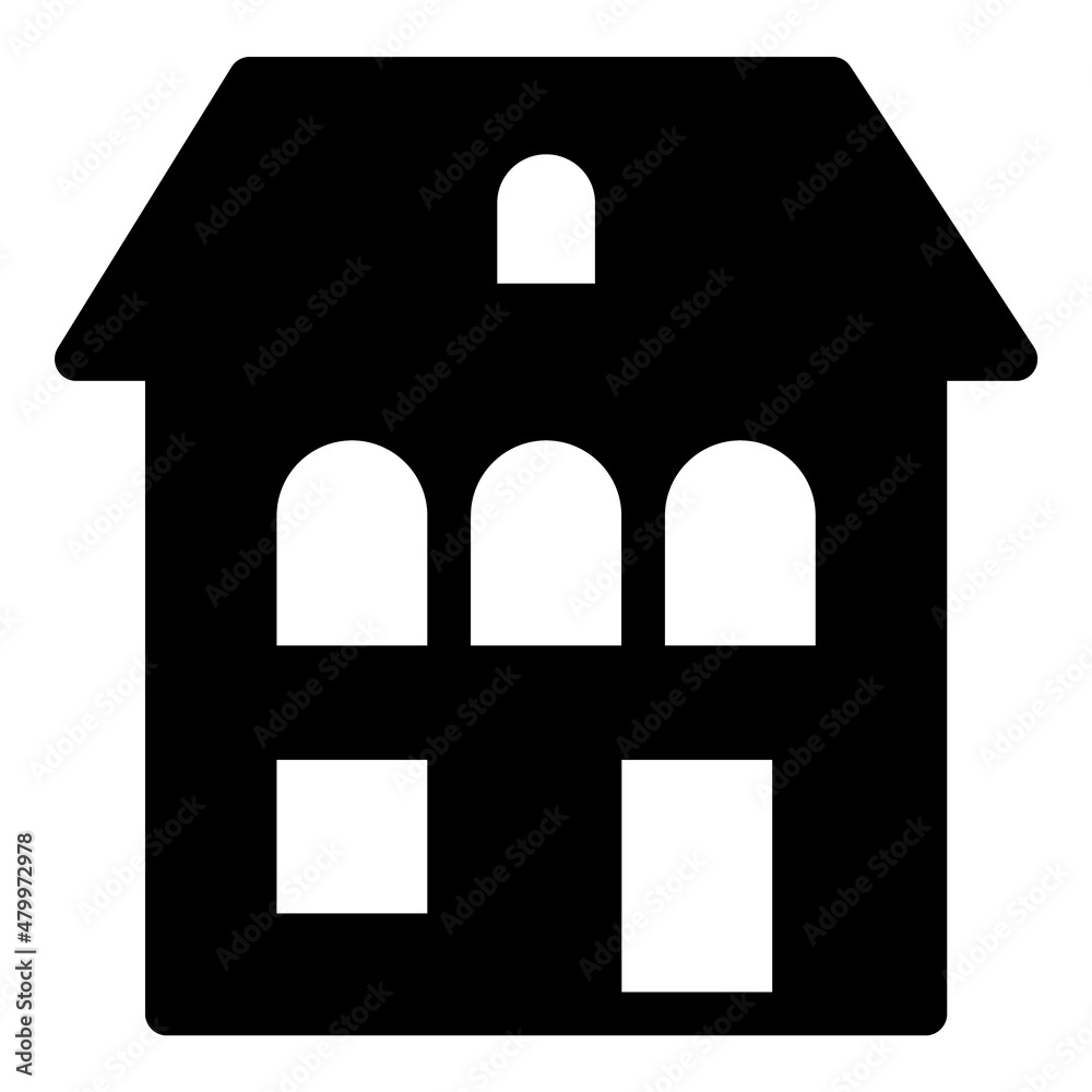 House Flat Icon Isolated On White Background House Flat Icon Isolated On White Background