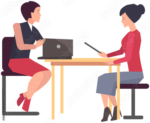 Businesspeople have project strategy planning meeting. Teamwork with business plan, creating new creative project. Meeting to discuss starting business. Colleagues discussing work in entrepreneurship