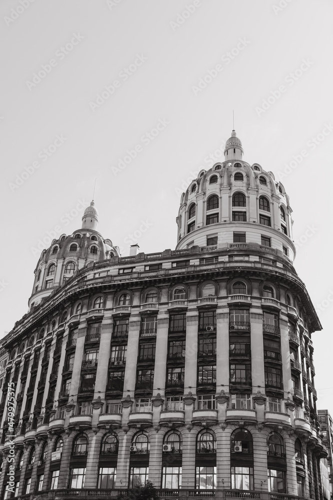 black and white old classic building 