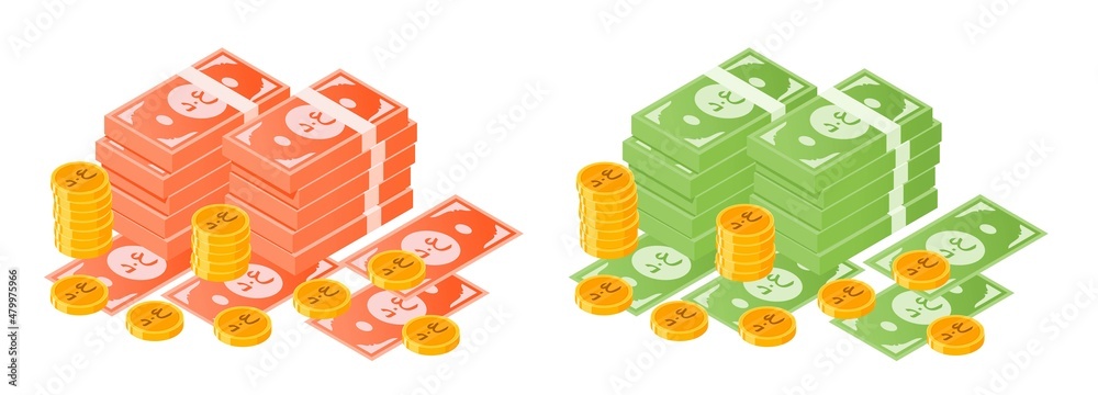 Iraqi Dinar Money Bundle and Coins