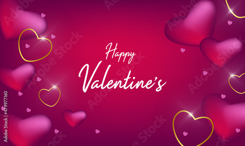 happy valentines day pattern illustration background wallpaper banner template flyer poster event label backdrop modern vector design concept premium color digital card ornamental black gold luxury