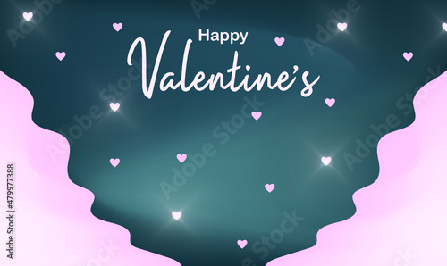 happy valentines day pattern illustration background wallpaper banner template flyer poster event label backdrop modern vector design concept premium color digital card ornamental black gold luxury