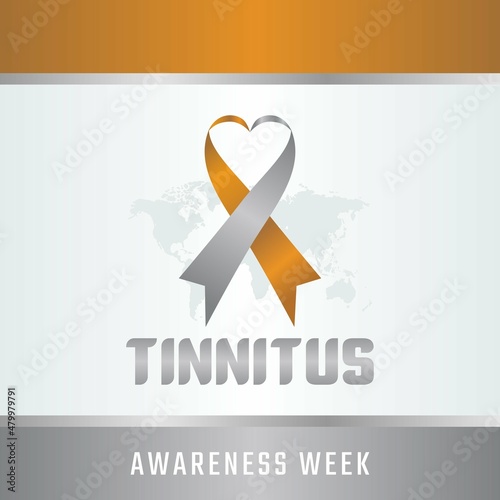 vector graphic of tinnitus awareness week good for tinnitus awareness week celebration. flat design. flyer design.flat illustration.