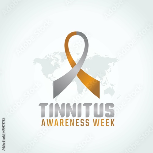 vector graphic of tinnitus awareness week good for tinnitus awareness week celebration. flat design. flyer design.flat illustration.