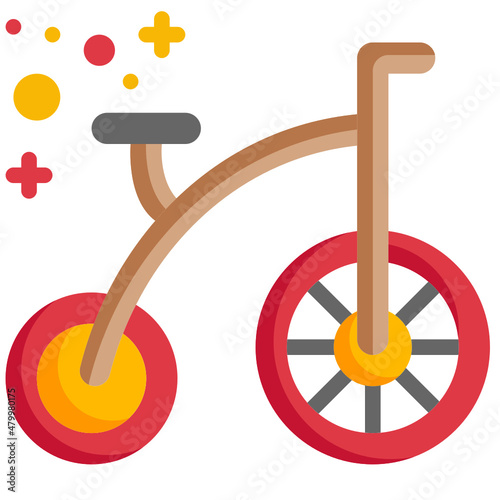 monocycle flat icon