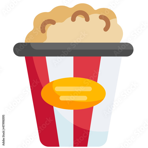 popcorn flat icon