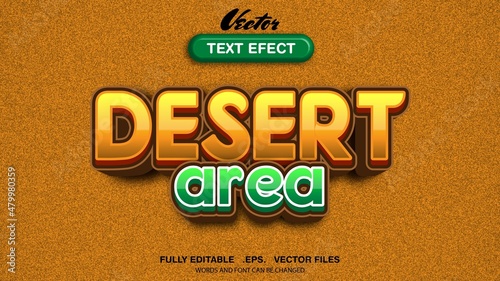 Editable text effects desert theme