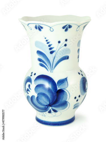 Ghel vase isolated on white with clipping path