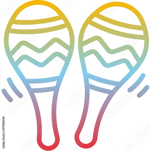 maracas gradient icon