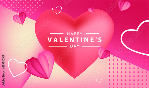 happy valentines day pattern illustration background wallpaper banner template flyer poster event label backdrop modern vector design concept premium color digital card ornamental black gold luxury