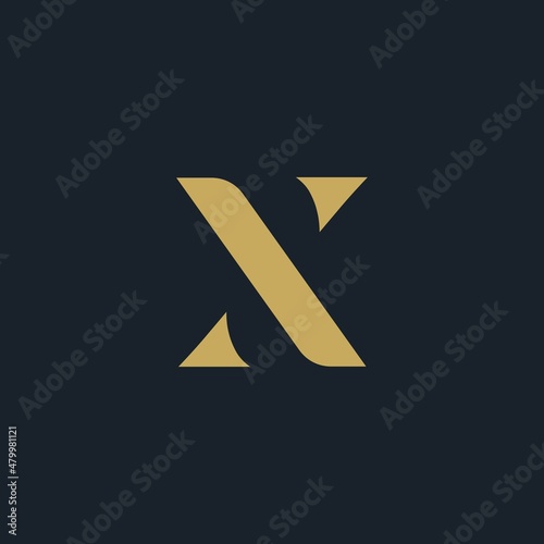 Classic Luxury Initials Monogram X logo design