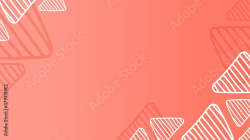 clean and uncluttered striped triangular doodle background on orange gradient base