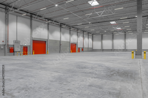 logistics hall empty warehouse interior