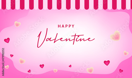 happy valentines day pattern illustration background wallpaper banner template flyer poster event label backdrop modern vector design concept premium color digital card ornamental black gold luxury