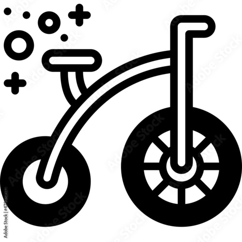 monocycle solid line icon