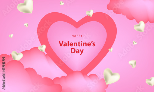 happy valentines day pattern illustration background wallpaper banner template flyer poster event label backdrop modern vector design concept premium color digital card ornamental black gold luxury