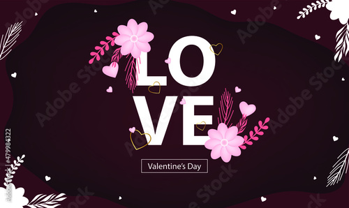 happy valentines day pattern illustration background wallpaper banner template flyer poster event label backdrop modern vector design concept premium color digital card ornamental black gold luxury