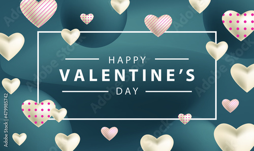 happy valentines day pattern illustration background wallpaper banner template flyer poster event label backdrop modern vector design concept premium color digital card ornamental black gold luxury