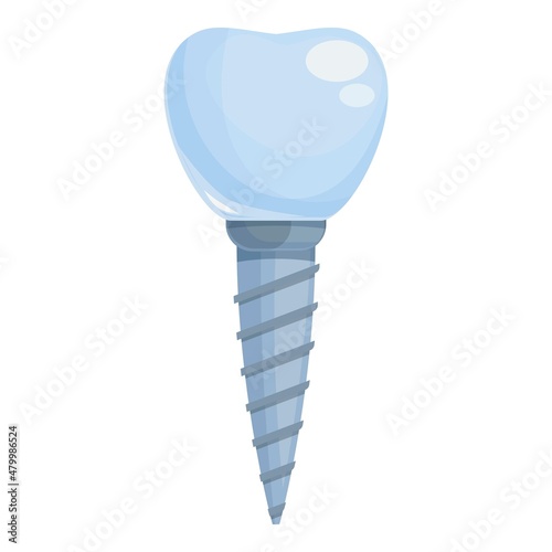 Dental prosthesis icon cartoon vector. Crown tooth. Denture oral