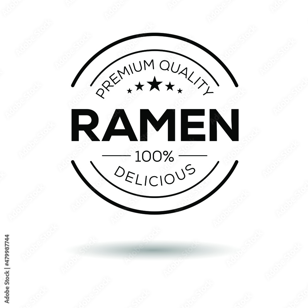 Creative (Ramen) logo, Ramen sticker, vector illustration.