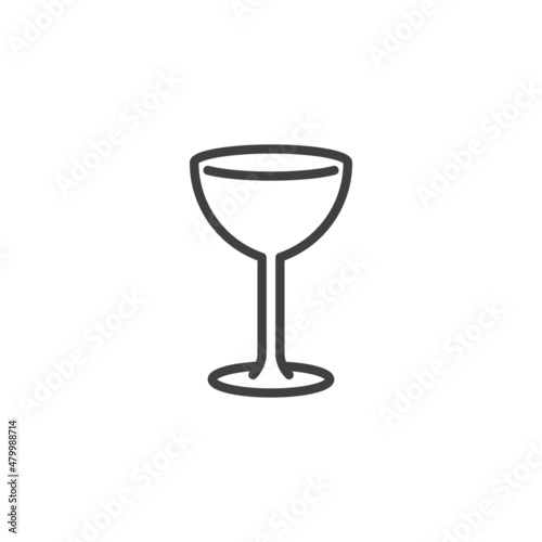 Champagne coupe glass line icon