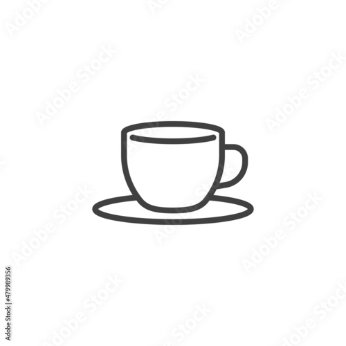 Tea cup line icon
